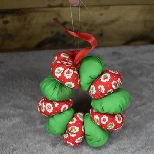 Vintage Handmade Fabric Bubble Wreath